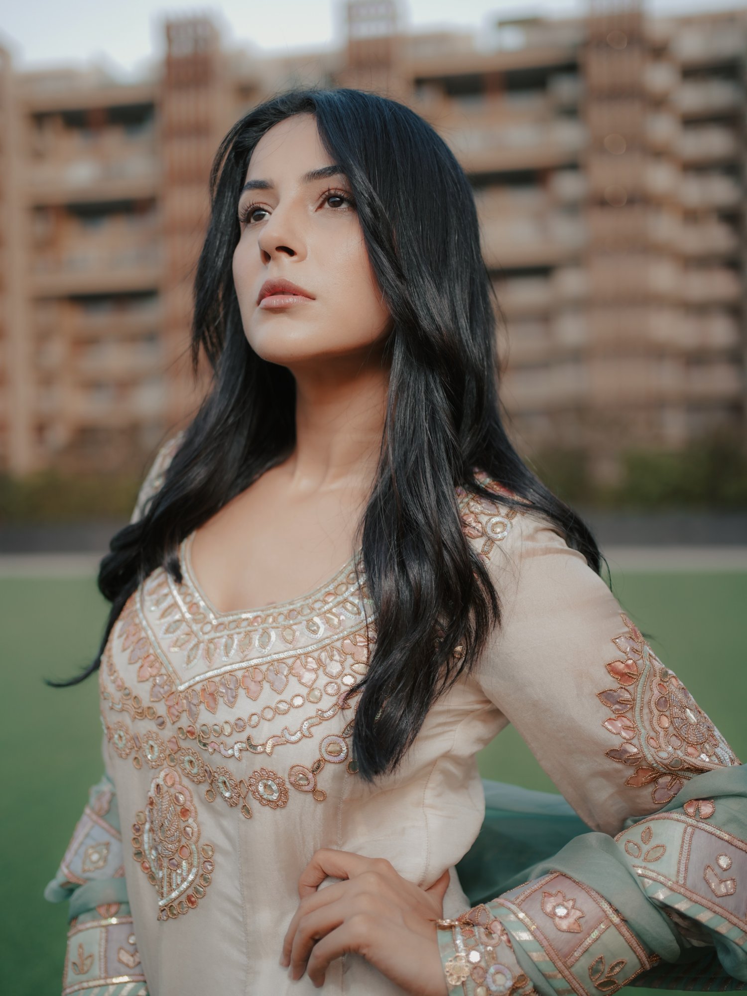 Shehnaaz Gill designer Anarkali outfit