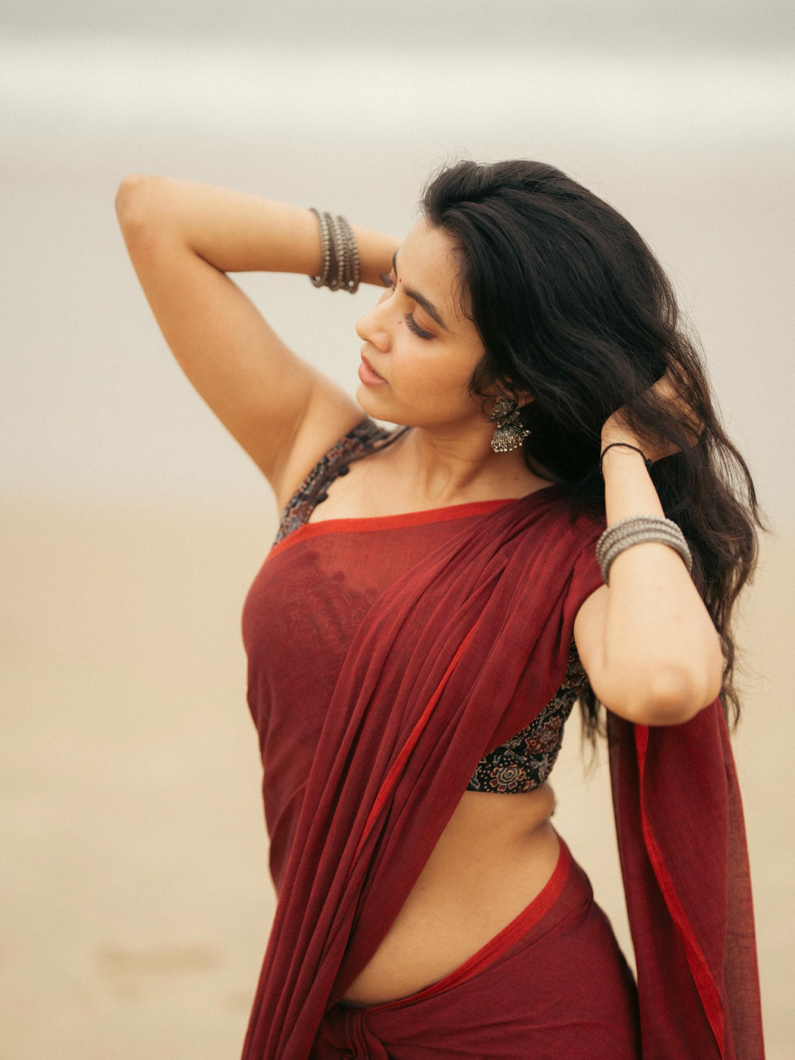 Shivani Nagaram celebrity saree appearance