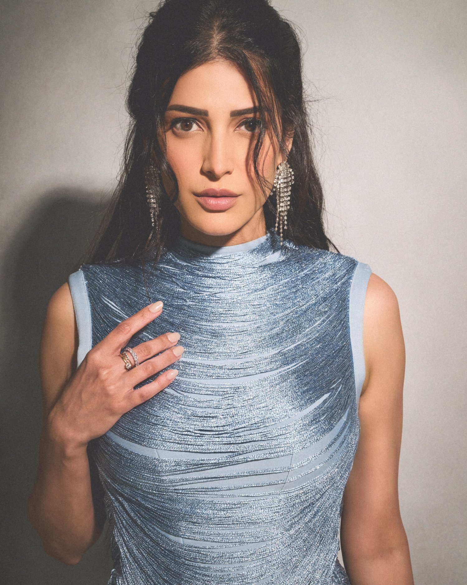 Shruti Haasan's Chic Blue Ensemble