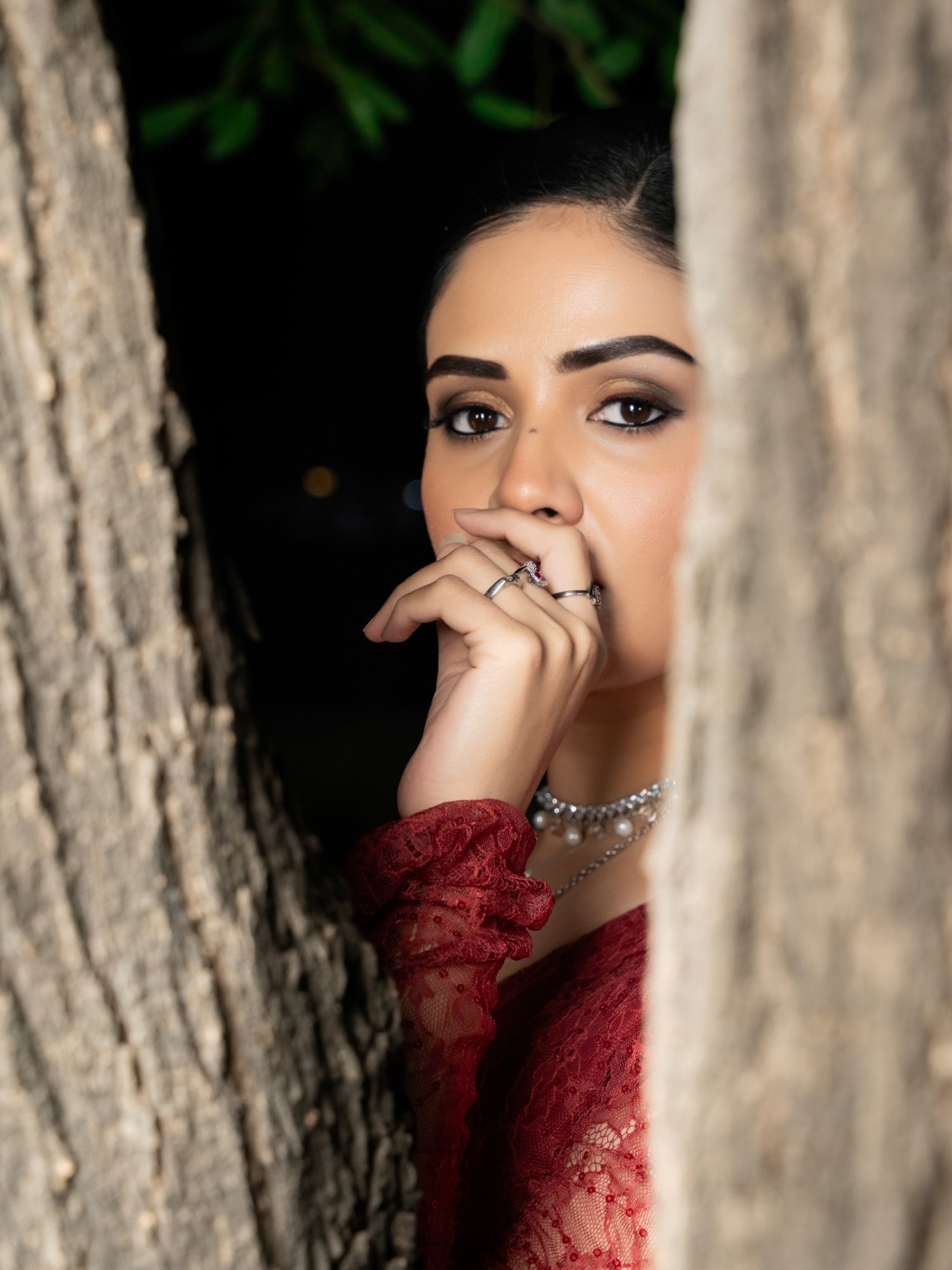Sreemukhi's Statement Red Outfit
