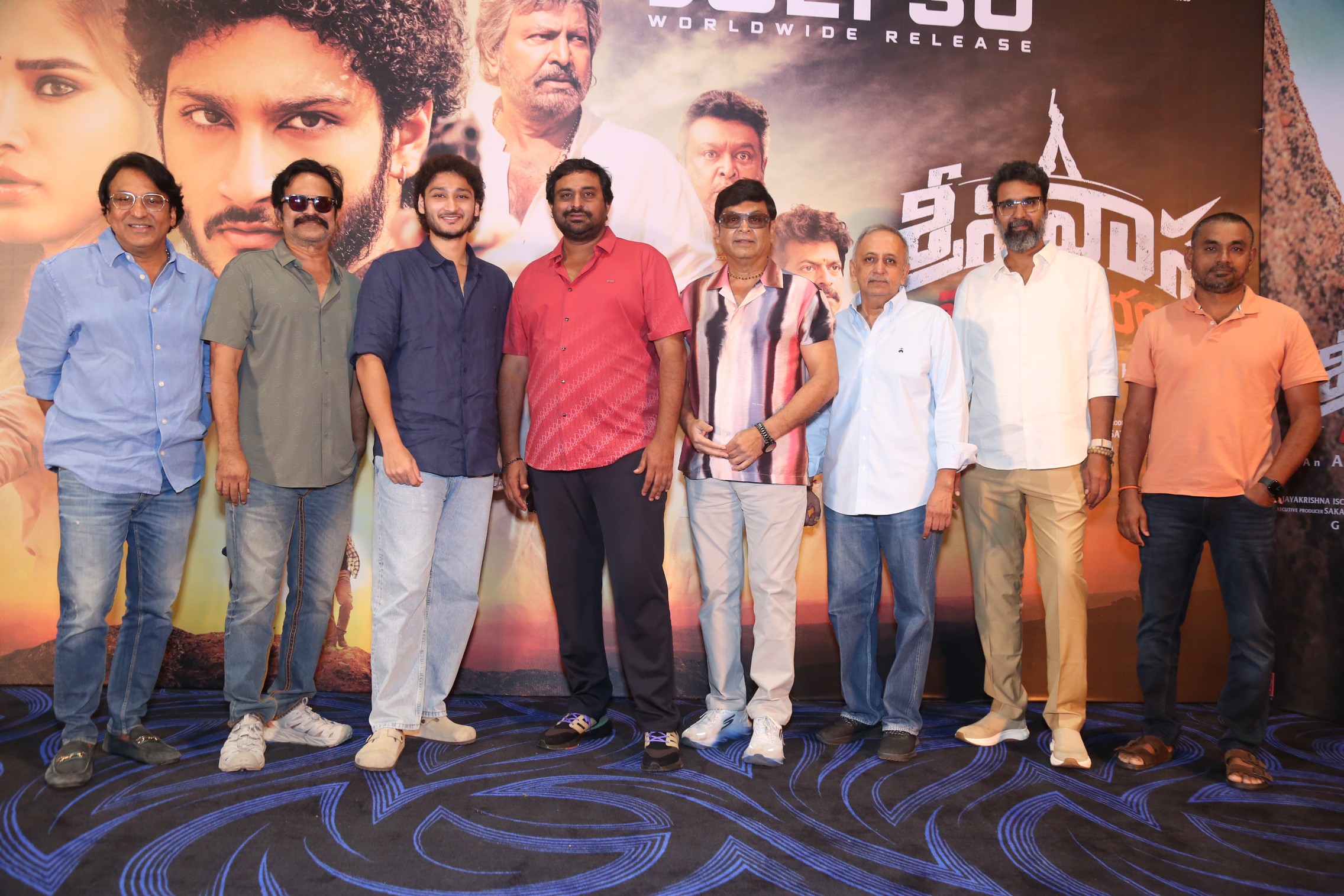 Srinivasa Mangapuram team group photo at press meet