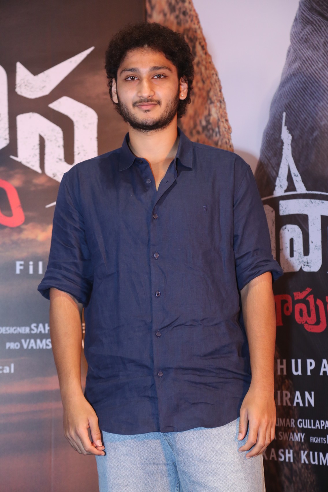 Jai Krishna Ghattamaneni posing at Srinivasa Mangapuram press meet