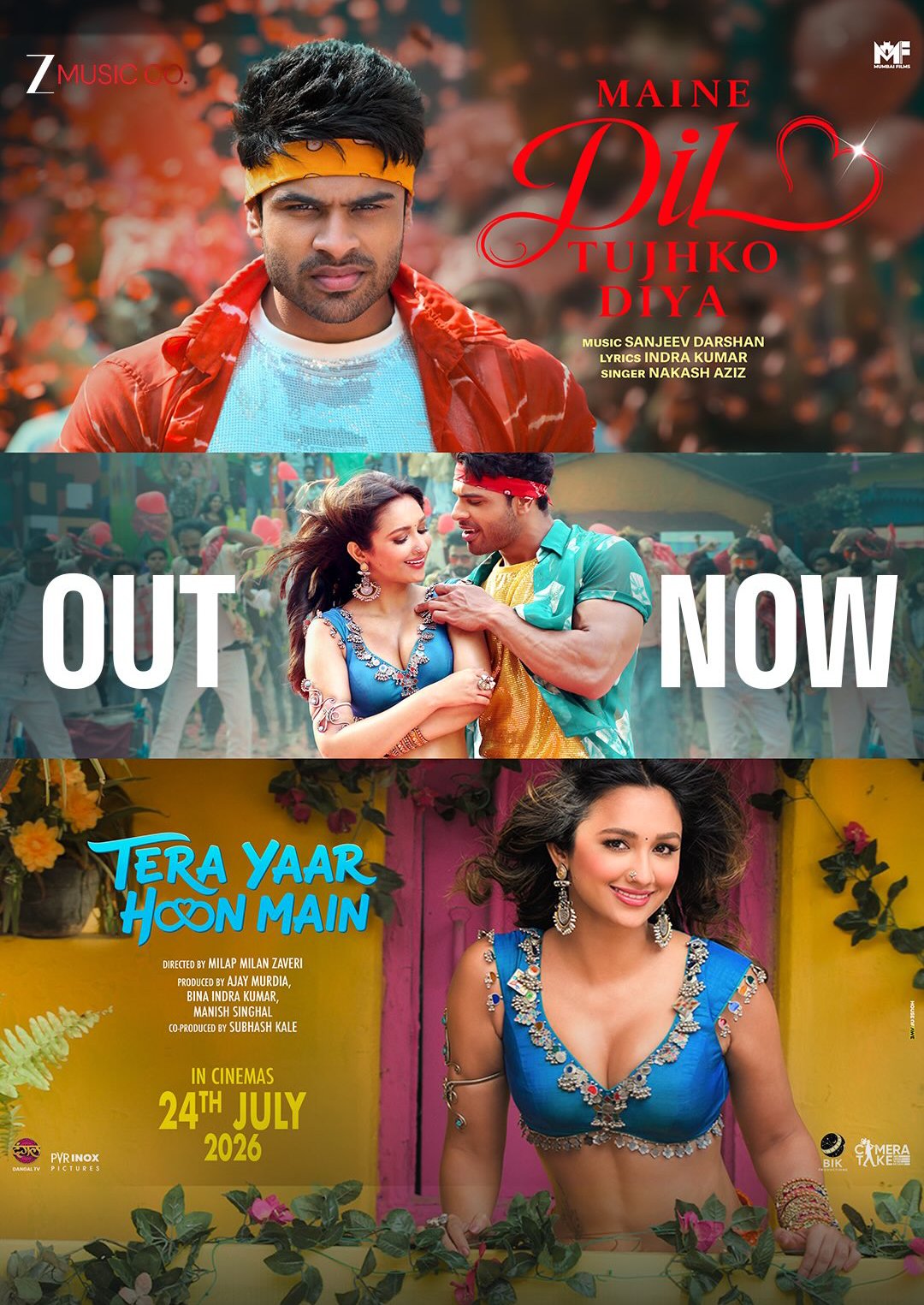 Maine Dil Tujhko Diya song poster Tera Yaar Hoon Main