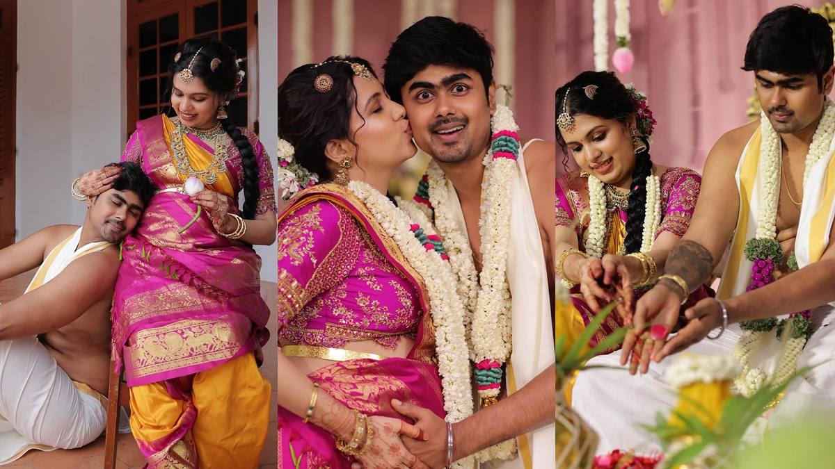 ആരും നോക്കി നിന്ന് പോകും ഇവരെ, തമിഴ് ട്രെഡീഷണൽ ലുക്കിൽ ദിയയും അശ്വിനും; ചിത്രങ്ങൾ 