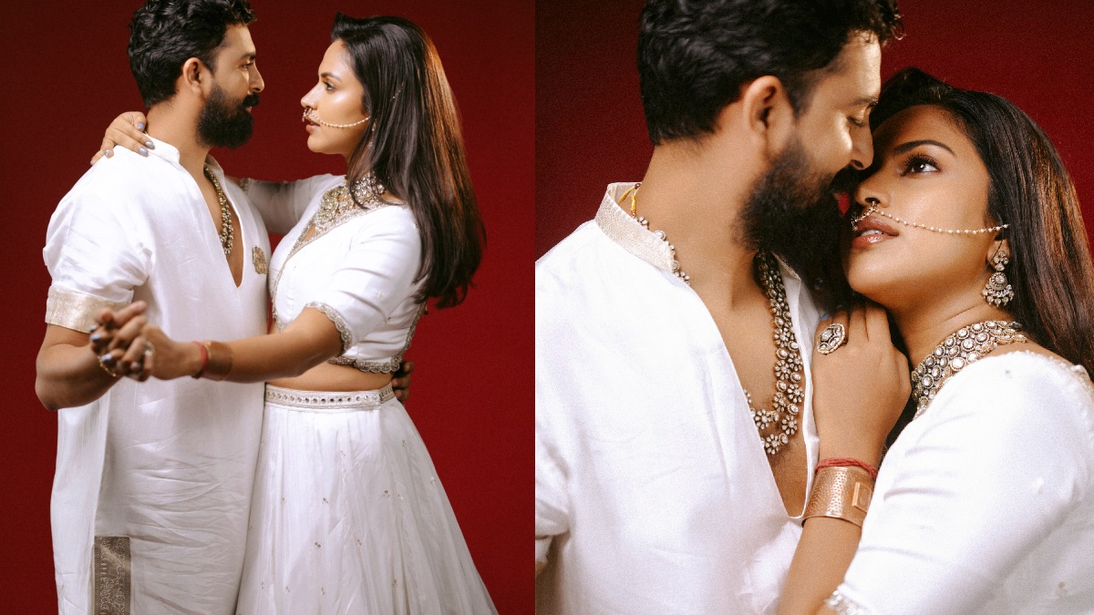 Amala Paul: கணவரோடு எக்ஸ்ட்ரீம்  ரொமான்ஸில் அமலா பால்.. நடுவில் மகன் வந்ததும் என்ன செய்யறாங்கனு பாருங்க