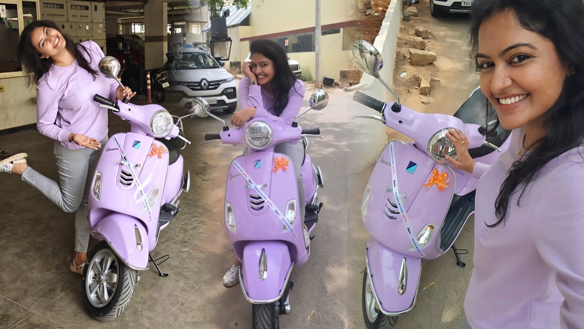 Rachitha Mahalakshmi: வெஷ்பா ஸ்கூட்டர் வாங்கிய ரச்சிதா மகாலட்சுமி.. அடடே என்ன பெயர் வைக்கிறதுனு கேட்டகறாங்க!