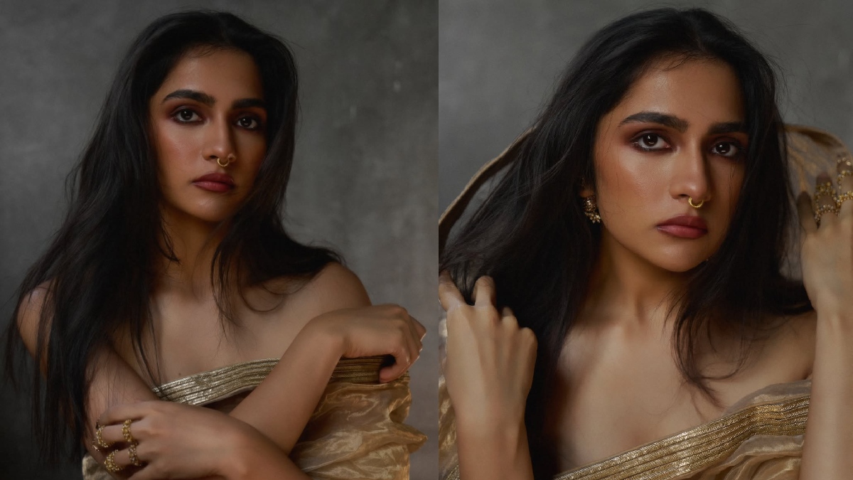 Rukmini Vasanth: ஜாக்கெட் இல்லையினா என்ன?.. சரிகை சேலை போதும்பாஸ்.. 60ஸ் காலத்துக்கு போன ருக்மினி வசந்த்!