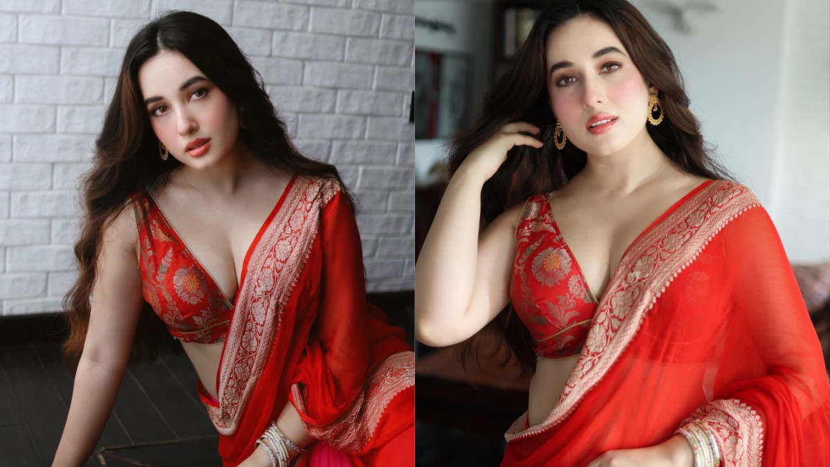 Aditi Budhathoki's Ethereal Red Saree Look Is Pure Fashion Inspiration