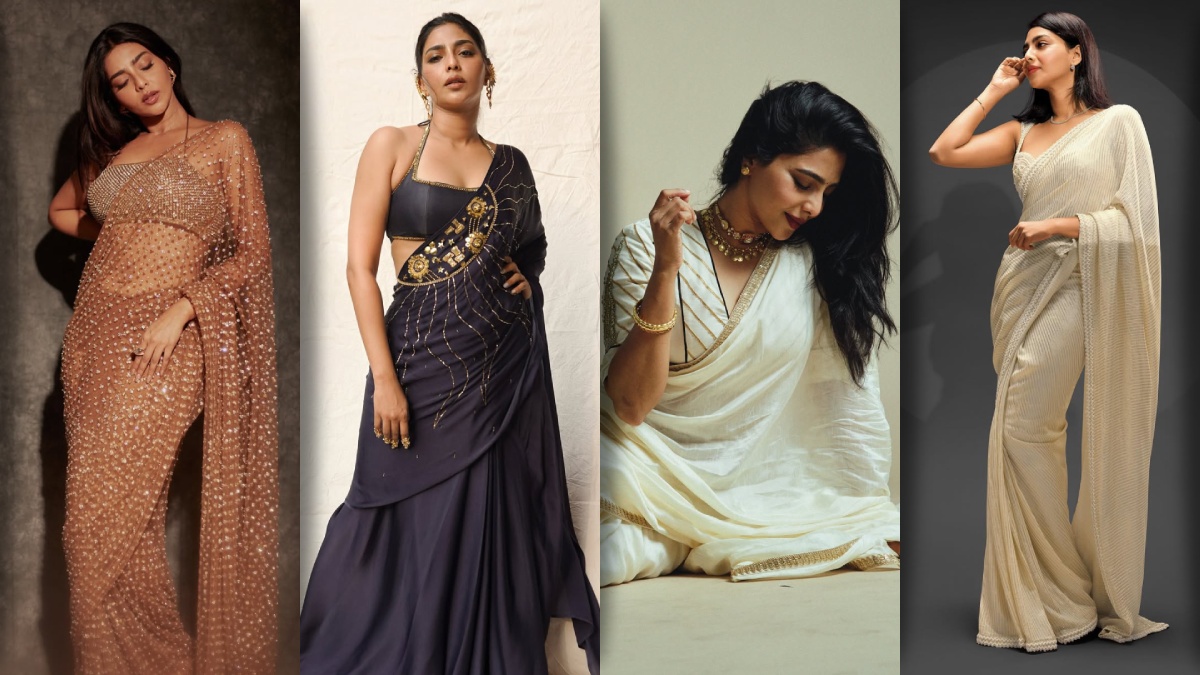 10 Times Aishwarya Lekshmi Redefined Saree Elegance With Stunning Looks | Aishwarya Lekshmi's Saree Style Is the Ultimate Blend of Grace and Glamour | Aishwarya Lekshmi Saree Pics: From Royal Silks to