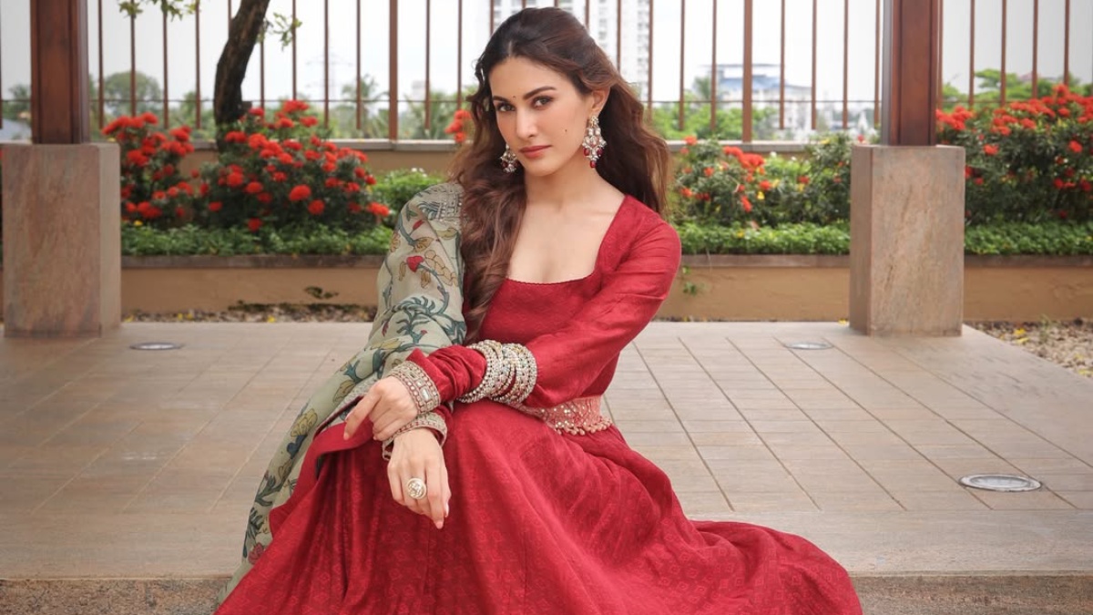 Amyra Dastur Serves Timeless Elegance in Red Ethnic Ensemble