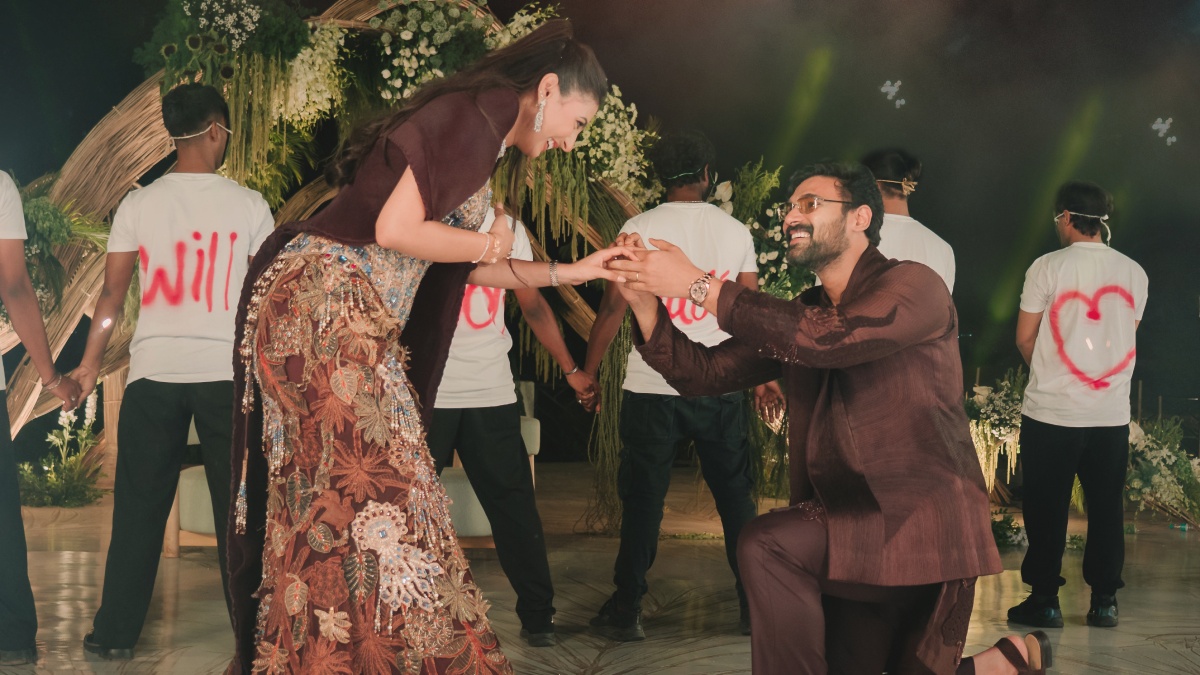 Bellamkonda Sreenivas & Kavya Engagement Photos Go Viral