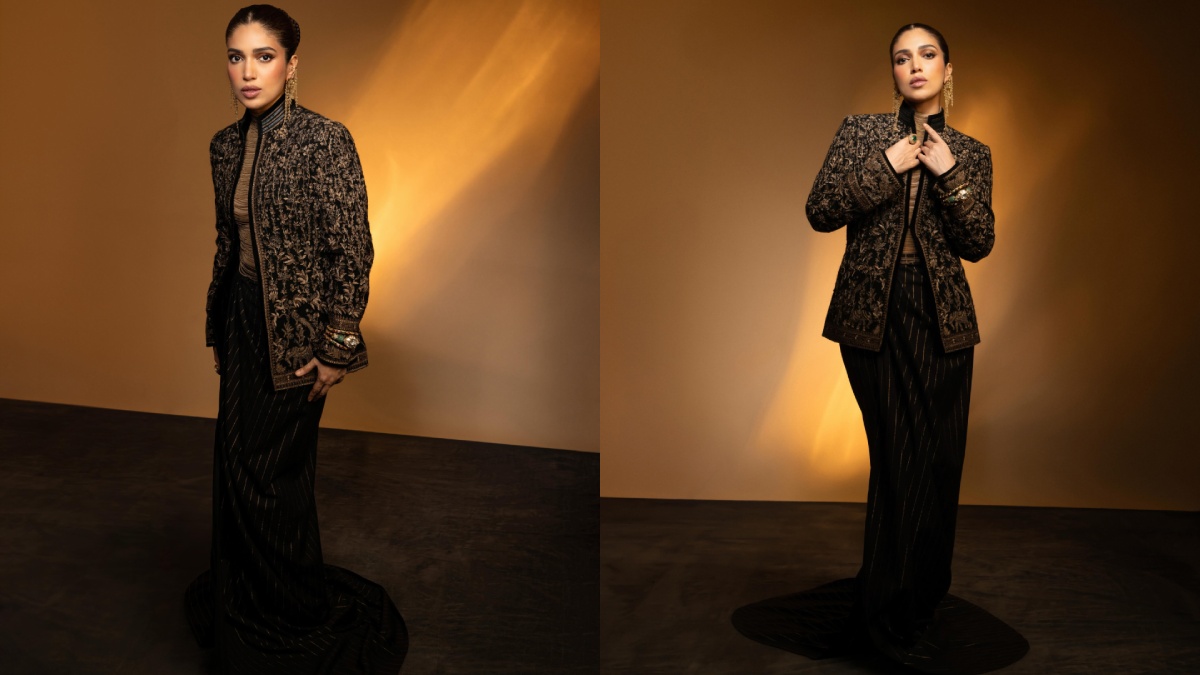 Bhumi Pednekar’s Regal Black & Gold Look: A Stunning Blend of Tradition and Modern Fashion