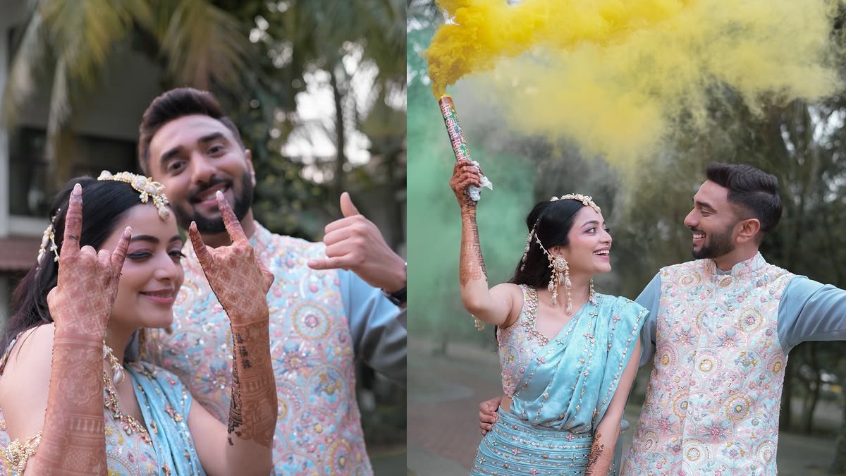 மருதாணி வச்சே கை செவந்துடுச்சே.. மணமகள் ஜனனியின் மெஹந்தி கொண்டாட்டம்!