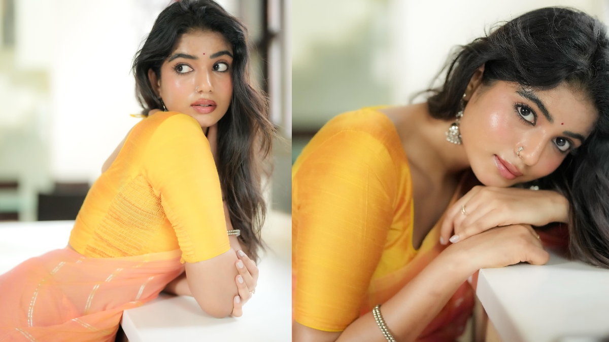 வளைந்து நெளிந்து போஸ் கொடுத்து கிறங்கடிக்கும் வியானா.. சேலையில் சிக்கித் தவிக்கும் இளசுகள்