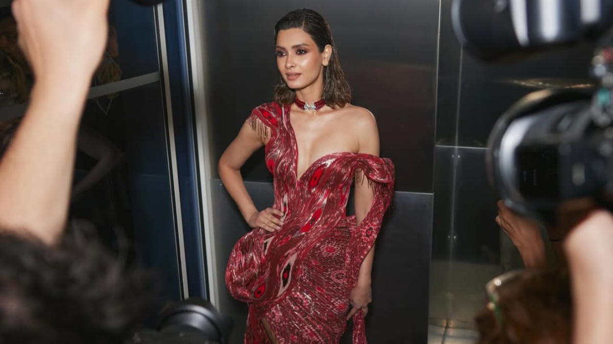 Cannes 2026: Diana Penty Turns Heads In Sculptural Red Amit Aggarwal Couture