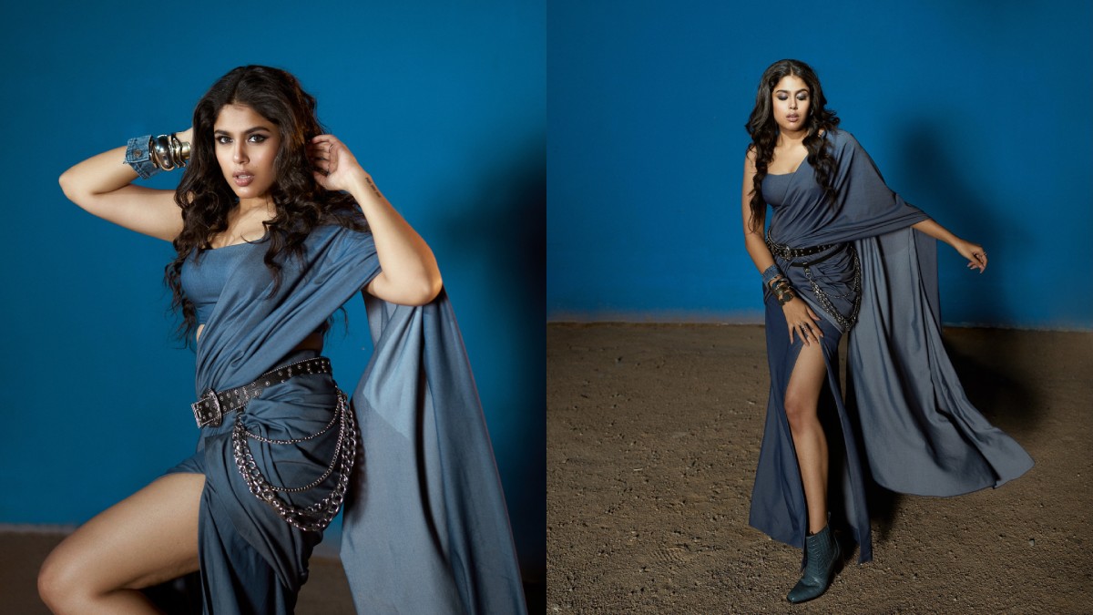 Faria Abdullah's Denim Saree Just Reinvented Ethnic Fashion With Streetwear Energy