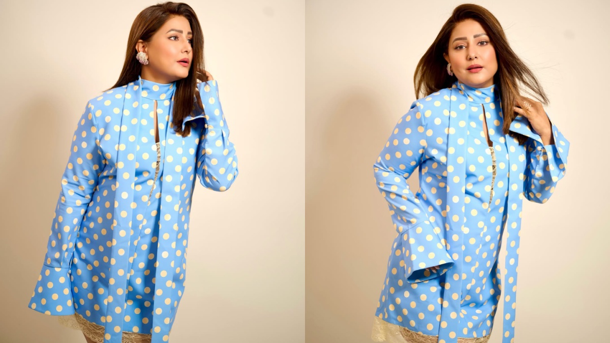 Hina Khan’s Polka Dot Dress Look: A Stunning Style Gallery of Playful Elegance
