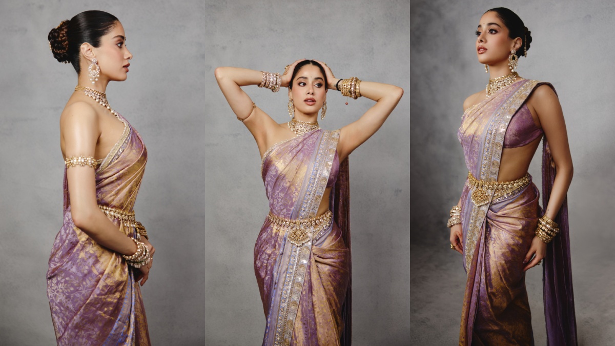 Janhvi Kapoor Celebrates Manish Malhotra's Paris Couture Week Debut in a Regal Kanchivaram-Inspired Look