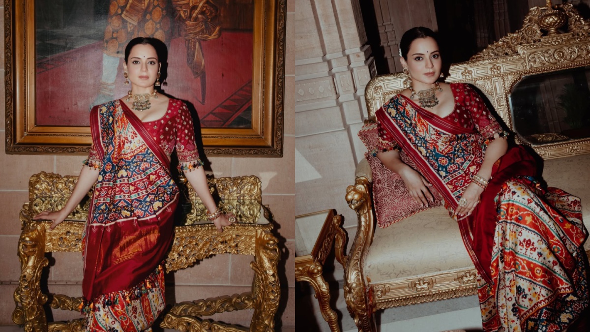 Kangana Ranaut Stuns in Traditional Attire at Bharat Bhagya Vidhata Premiere