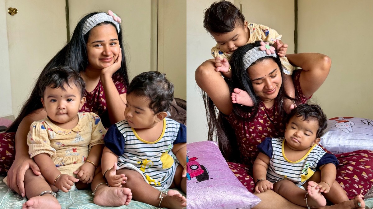 தலைக்கு மேல ஏறி சேட்டை.. இரட்டை மகள்களுடன் கன்னிகா… வைரலாகும் கியூட் புகைப்படங்கள்