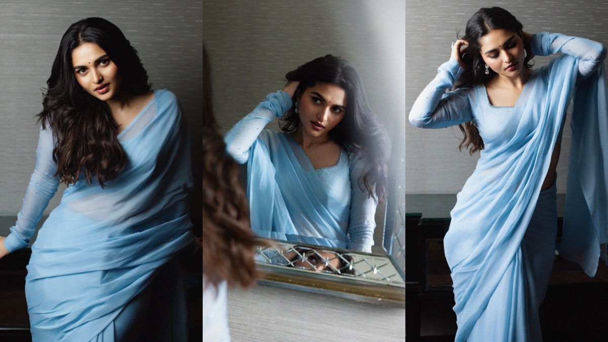 Kayadu Lohar's Regal Blue Saree Look Is Pure Ethnic Fashion Inspiration