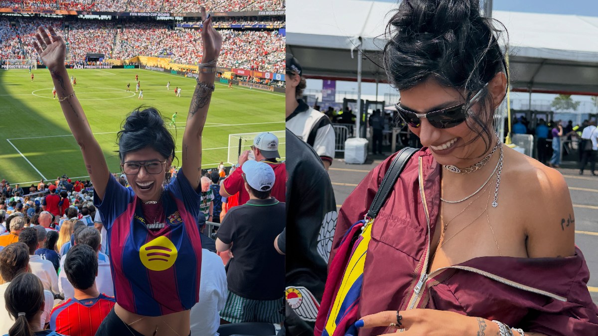 FIFA X Mia: ஸ்பெயின் வென்ற குஷியில் மியா கலிஃபா.. அடடே ஒரே உற்சாக வெள்ளமா இருக்காங்களே