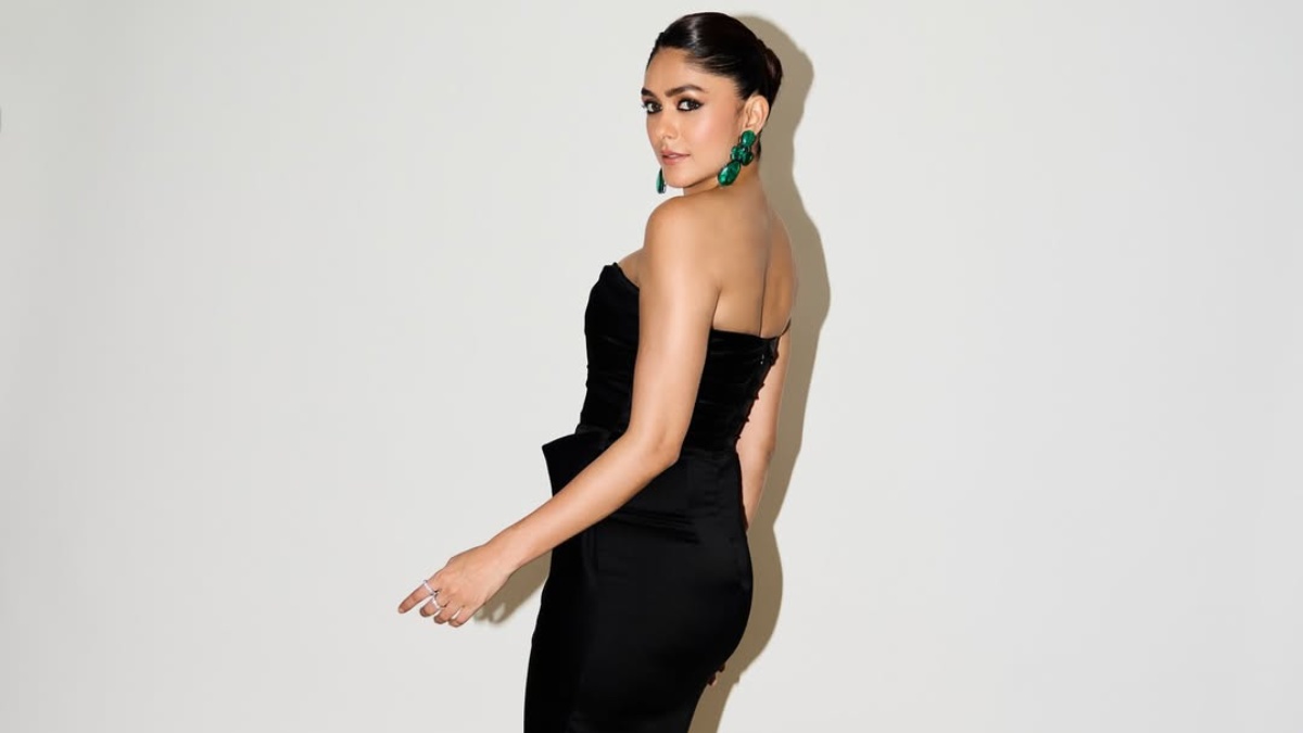 Mrunal Thakur Turns Heads In Elegant Black Gown With Old Hollywood Glam Touch