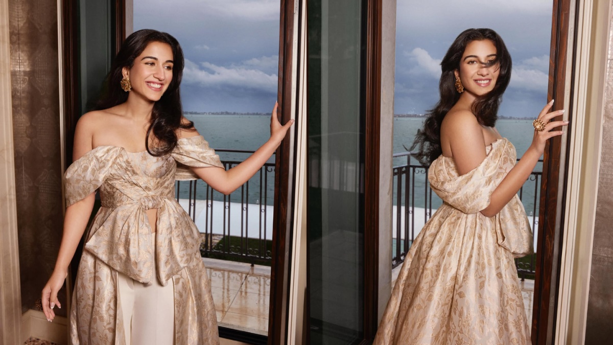 Radhika Ambani’s Gold Venice Biennale Look Goes Viral, Fans Call Her a Modern-Day Belle