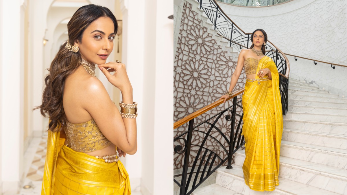 Rakul Preet Singh Brings Royal Festive Fashion Back in a Sunshine Yellow Saree