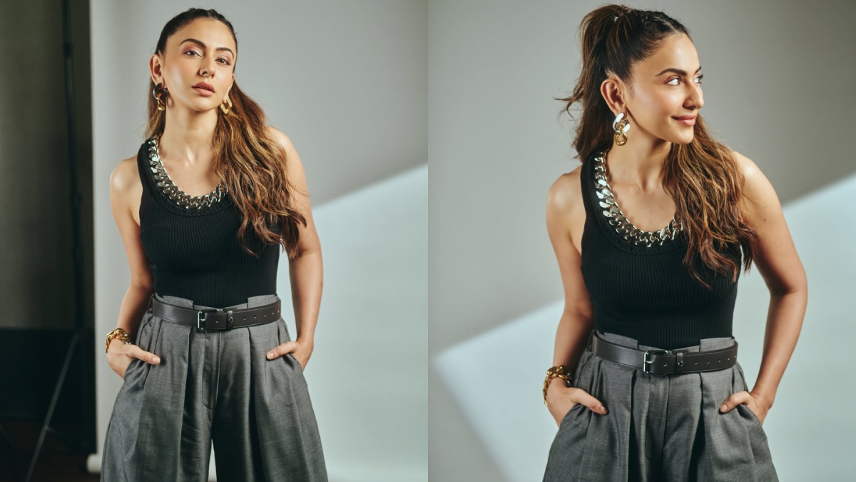 Rakul Preet Singh’s Boss-Lady Look In Black Tank And Tailored Trousers Is Breaking The Internet