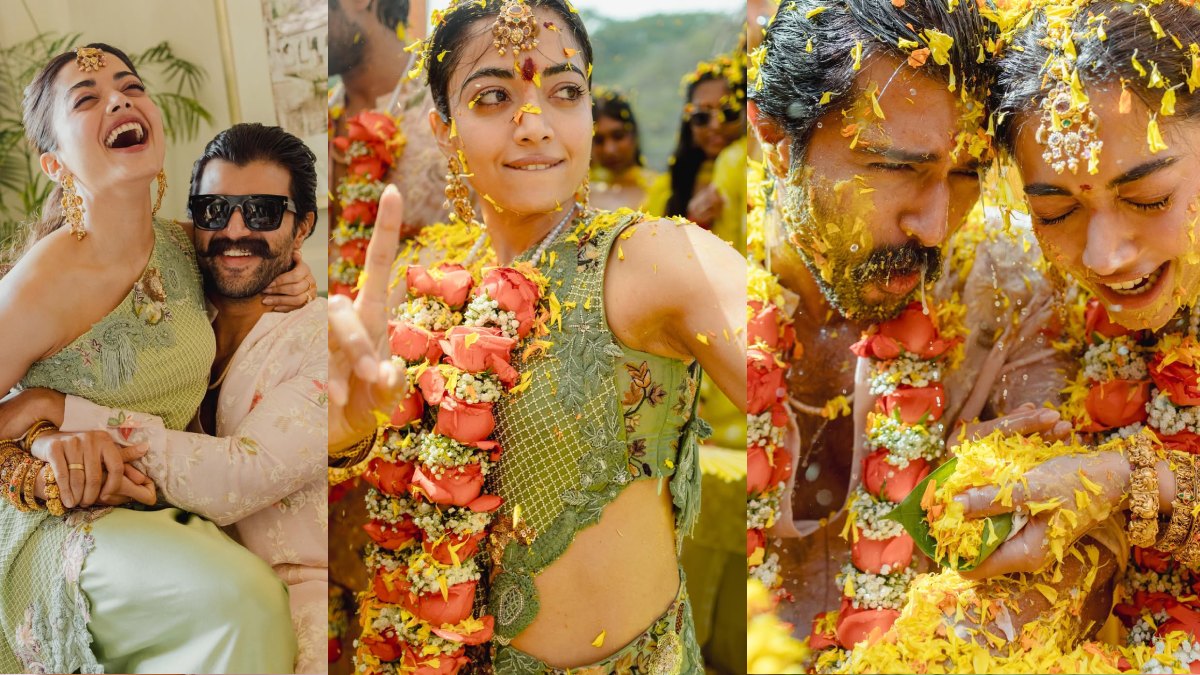 Rashmika Mandanna:  ஹல்தி புகைப்படங்களைப் பகிர்ந்த ராஷ்மிகா - விஜய் தேவரகொண்டா.. அடே சாமி இவ்வளவு பிரமாண்டமா?