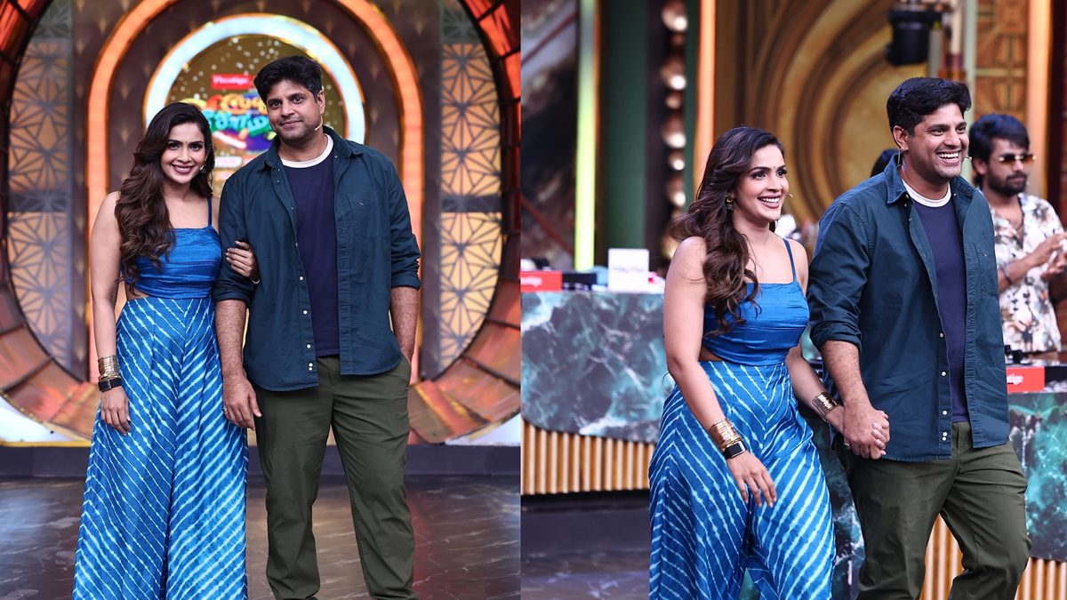 குக் வித் கோமாளி செட்டில் செம ஜாலி.. சம்யுக்தா சண்முகநாதன் கணவர் அனிருதாவுடன் மாஸ் பண்றாங்க ப்பா