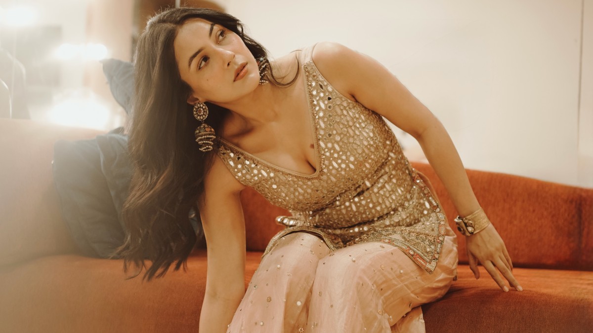 Shehnaaz Gill Brings Modern Festive Fashion to Life in a Shimmering Ethnic Look