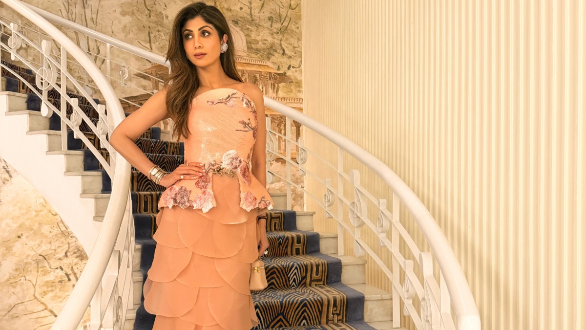 Shilpa Shetty Sets Fashion Goals in a Dreamy Peach Designer Ensemble