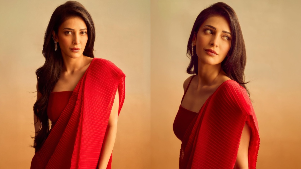 Shruti Haasan’s Latest Red Look Proves She Is the Ultimate Queen of Contemporary Glam