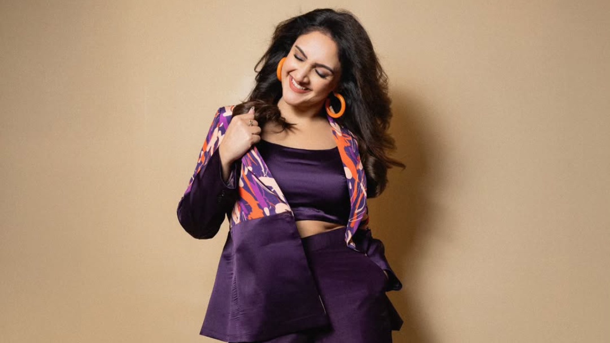 Sridevi Vijaykumar Stuns in Bold Purple Power Suits