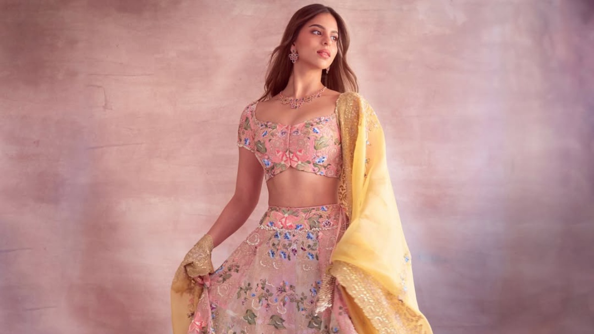 Suhana Khan Stuns in Dreamy Pastel Lehenga, Redefining Modern Royal Elegance