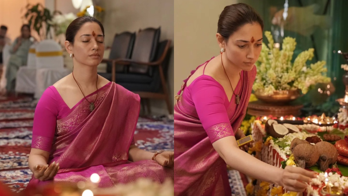 Tamannaah Bhatia’s Spiritual Puja Photos Go Viral: Inside Her Divine Linga Bhairavi Celebration