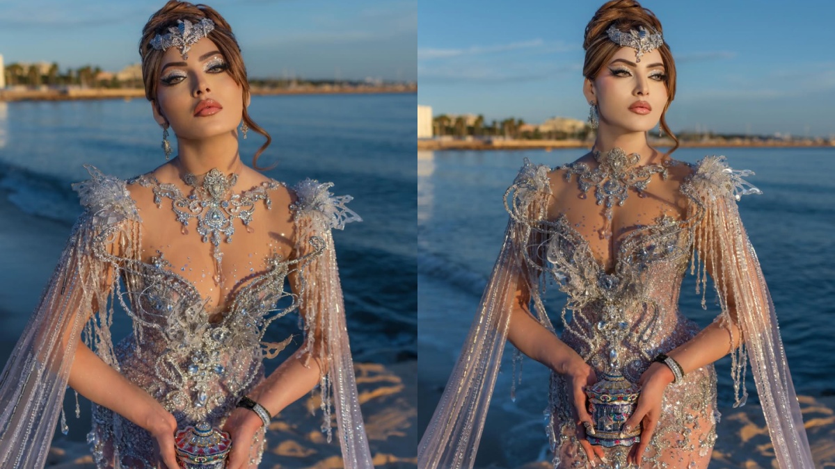 Urvashi Rautela Shines In Crystal Couture At Cannes 2026 Red Carpet