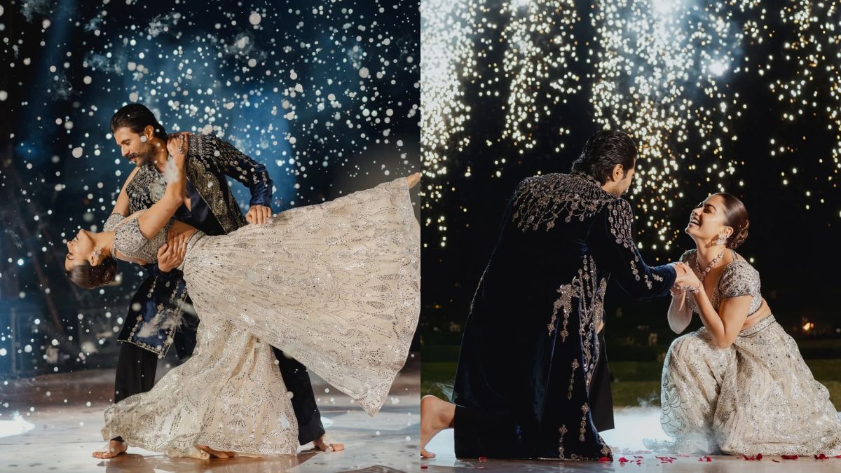 Vijay-Rashmika: విజయ్ దేవరకొండ కౌగిలిలో రష్మిక.. విరోష్ సంగీత్ ఫోటోలు వైరల్..