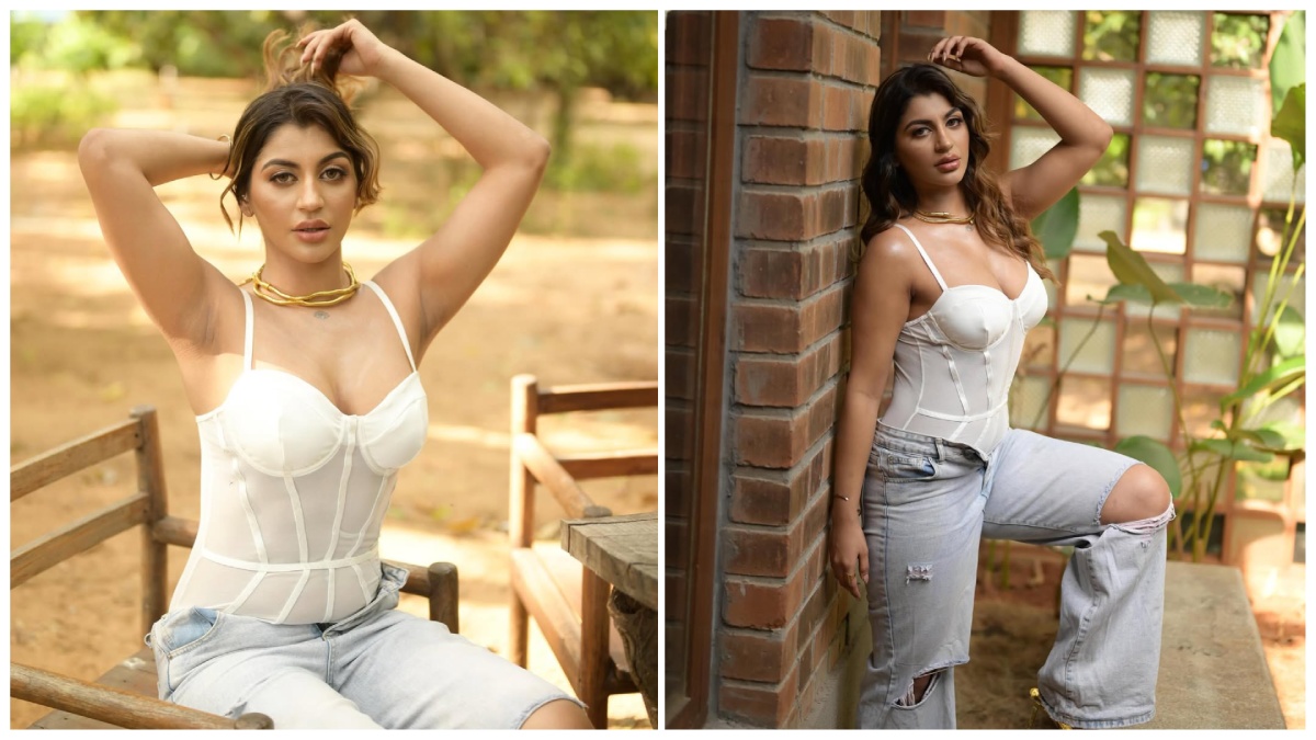 Yashika Aannand Sets Bold Fashion Goals in Corset and Denim – Fierce, Fearless, and Fabulous