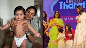“கெட்டப்பயன் சார் இவன்”.. பூ கொடுத்து அனைவரையும் வளைத்துப்போட்ட அமலா பால் மகன்!