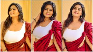 முண்டா பனியன் பிளவுஸ்.. முந்தானையில் முடிச்சு.. இளசுகளை மிரள வைத்த அர்ச்சனா மாரியப்பன்!