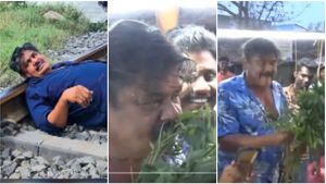 அன்னைக்கு தண்டவாளத்தில் தலை.. இன்னைக்கு மார்கெட்டில் அலப்பறை செய்த மன்சூர் அலி கான்!