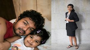 மகள் வந்தாச்சே.. நடிகையிடம் சந்தோஷத்தில் துள்ளி குதித்த விஜய்.. அவ்வளவு மகிழ்ச்சியாம்