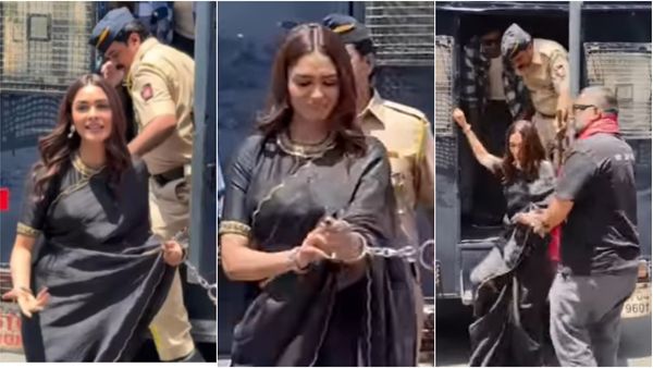 மிருணாள் தாக்கூர் கைது.. டக்காயிட் பட புரமோஷனுக்காக கையில் விலங்குடன் வந்த நடிகை!