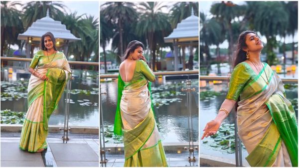 Kathuri: பட்டுச்சேலையில் அழகு.. பேக்லெஸ் ஜாக்கெட்டில்.. இளசுகளை இம்சிக்கும் கஸ்தூரி!