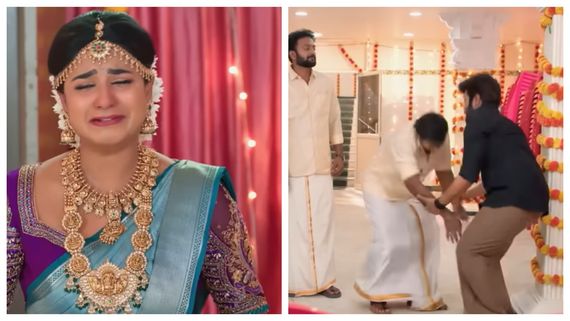 கார்த்திக்கின் காலில் விழுந்த ராஜராஜன்.. கார்த்திக் போடும் கண்டிஷன்.. கார்த்திகை தீபம்! 
