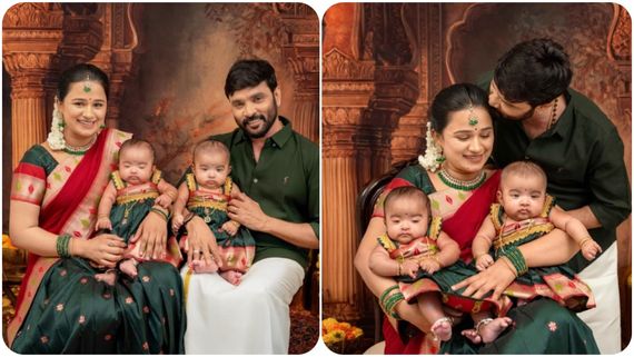  லட்டு மாதிரி இரண்டு குழந்தைகள்... சினேகன் - கன்னிகாவின் குட்டி பாப்பாவை பாருங்க!