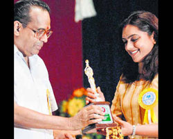 AVM Saravanan with Manjari